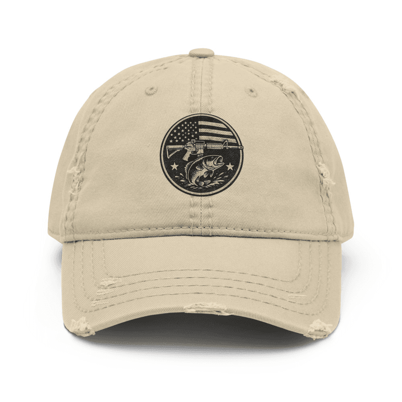 Freedom, Firearms, and Fishing Distressed Dad Hat